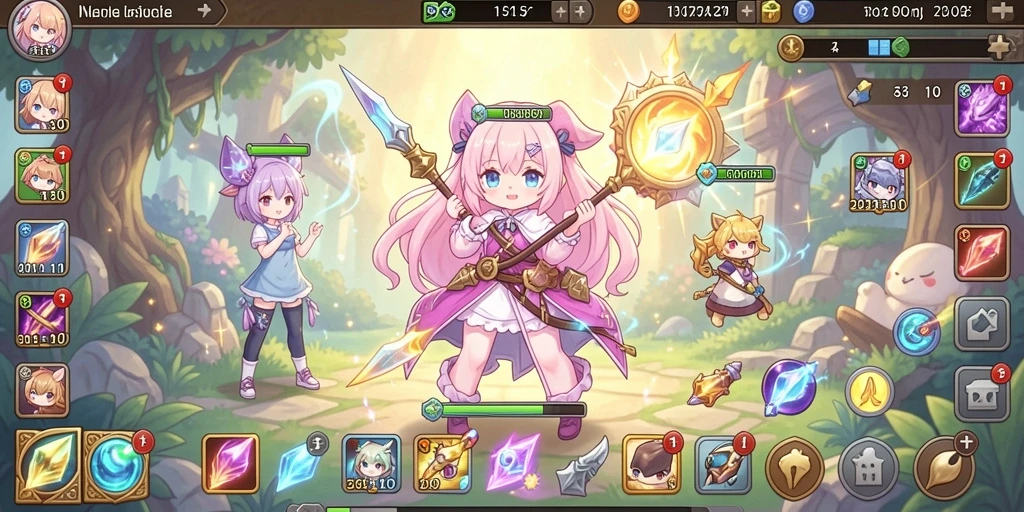 Berbagai tema menarik di dalam game.