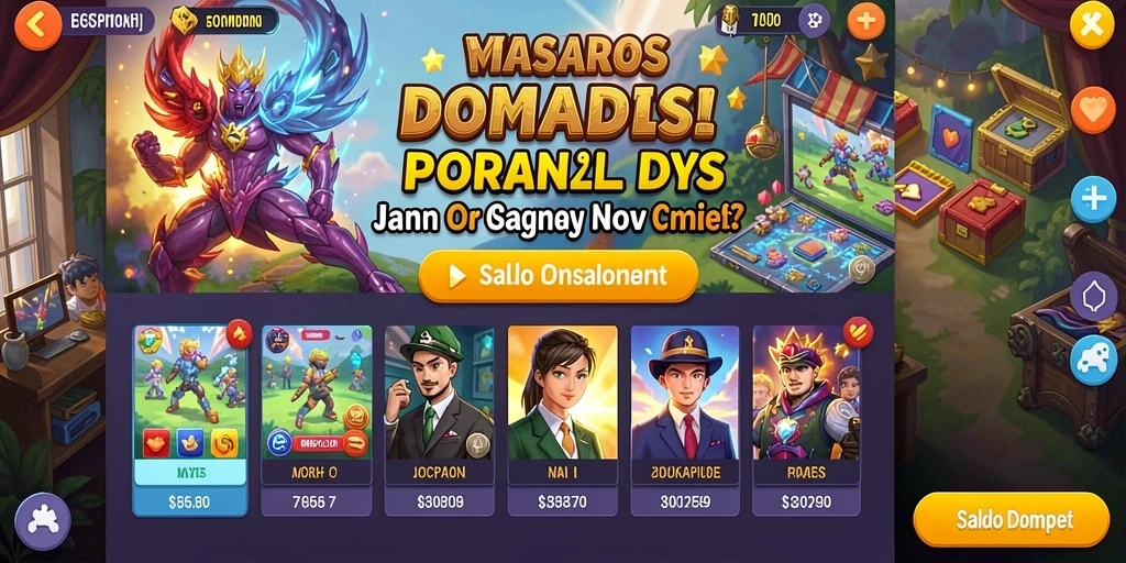 Ilustrasi mode permainan interaktif yang menarik.