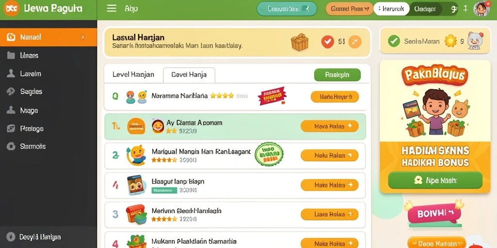 Screenshot karakter unik yang dapat dipilih dalam game.